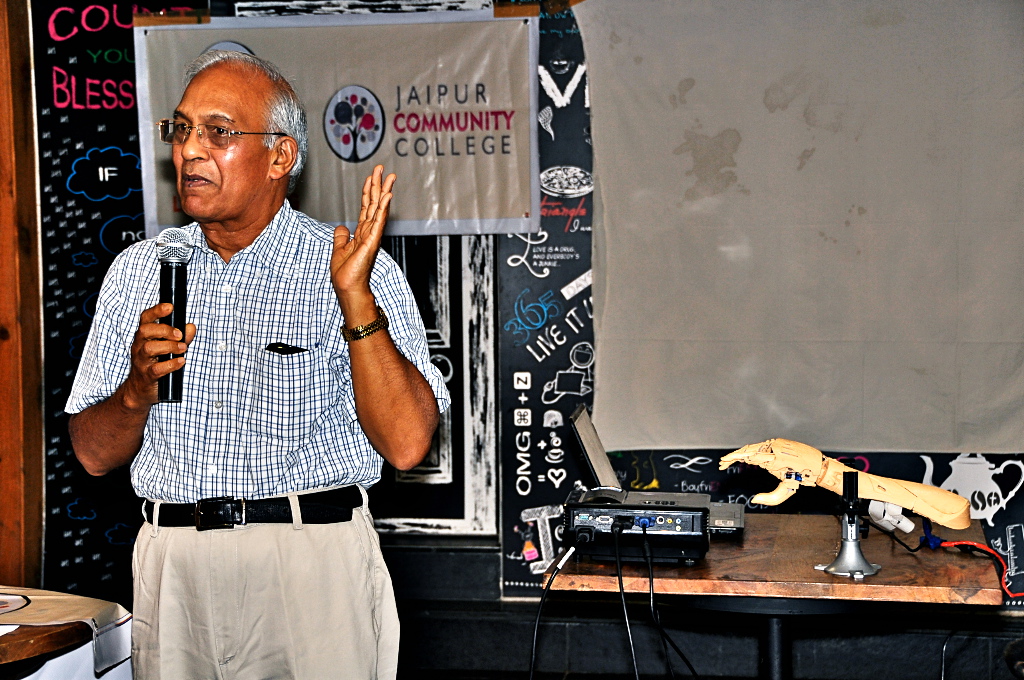 Talk at Jaipur on 3D Printed Myoelectric Prosthetic Hand for India - March 28, 2016 Talk at Jaipur on 3D Printed Myoelectric Prosthetic Hand for India - March 28, 2016